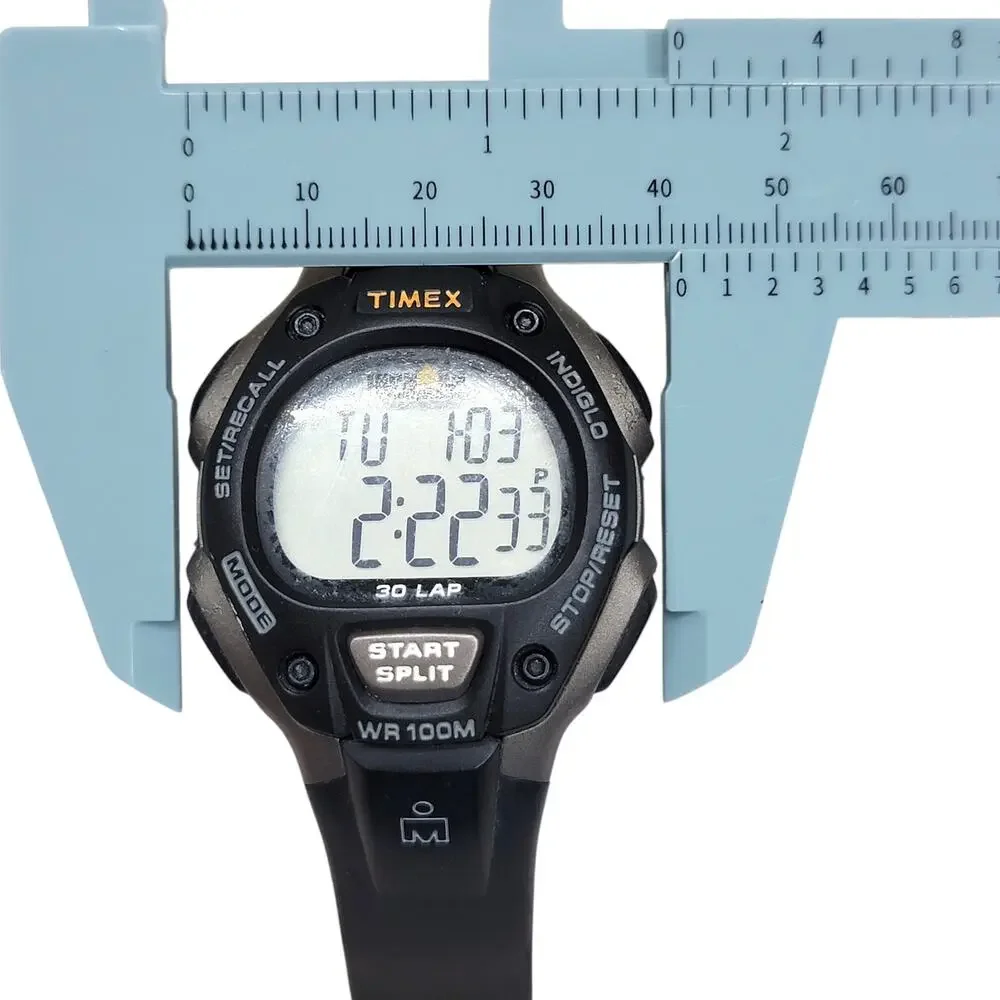 Timex Ironman Triathlon 30 Lap Midsize Digital Watch Black Indiglo 100M Alarm